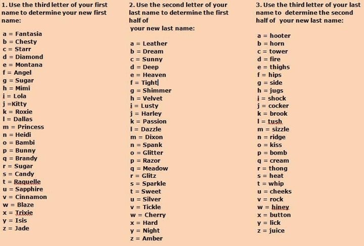 Funny Stripper Names