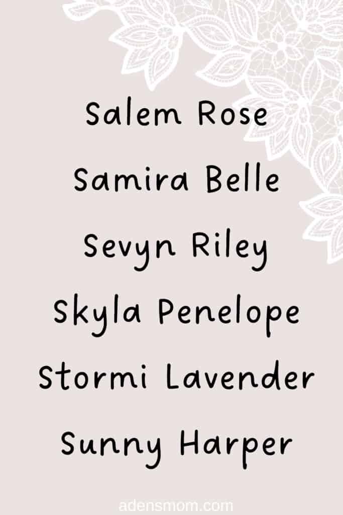 Girl Names That Start with S